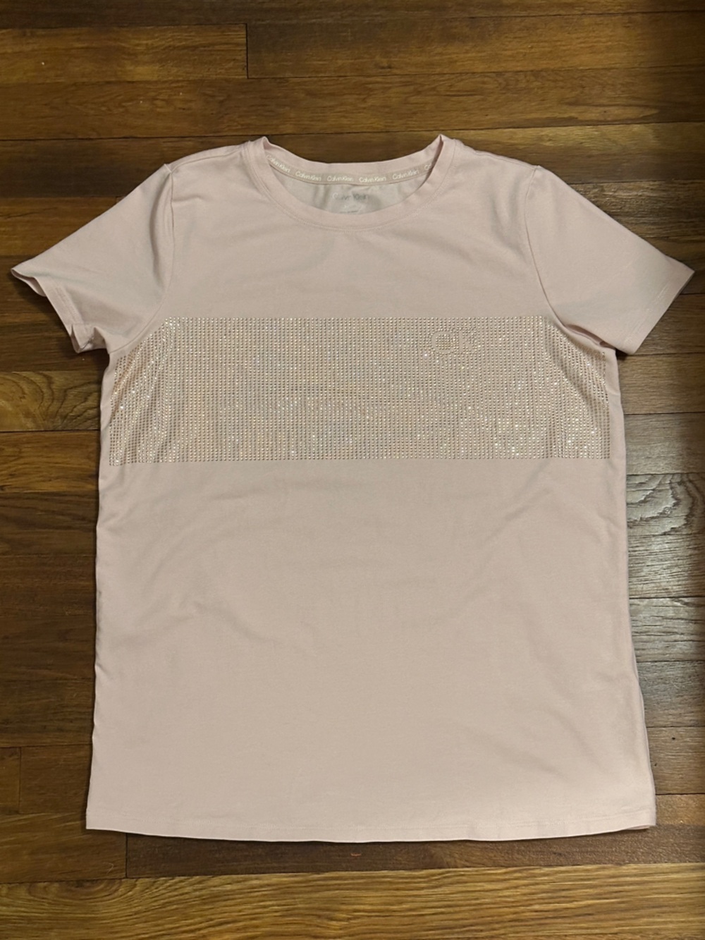 Calvin Klein Blush Rhinestone Bandeau Top women’s size small